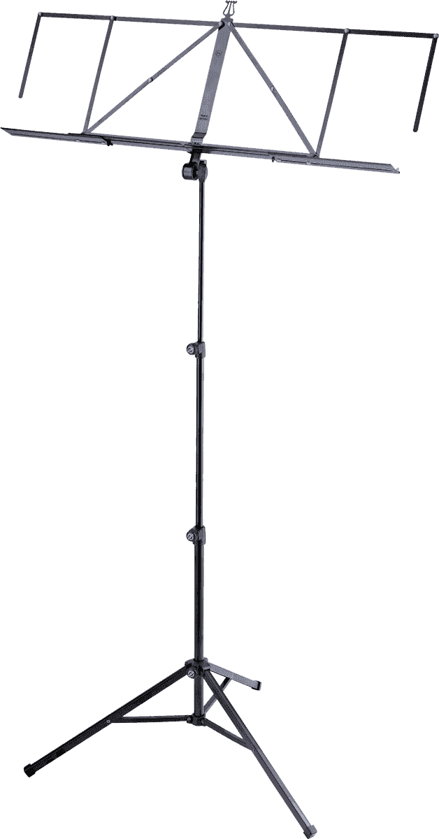 K&M 10062 Pupitre Double "robby Plus" Noir Hauteur Reglable de 580 A 1220 MM