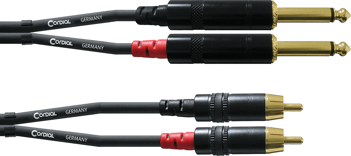 Câble Audio Double Jack Mono/RCA 6 M