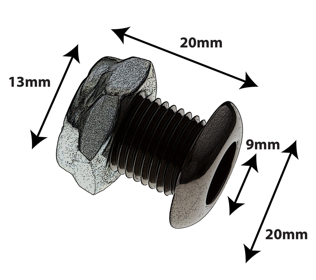 AVH5Bk Event De Decompression Die Cast 20mm Noir
