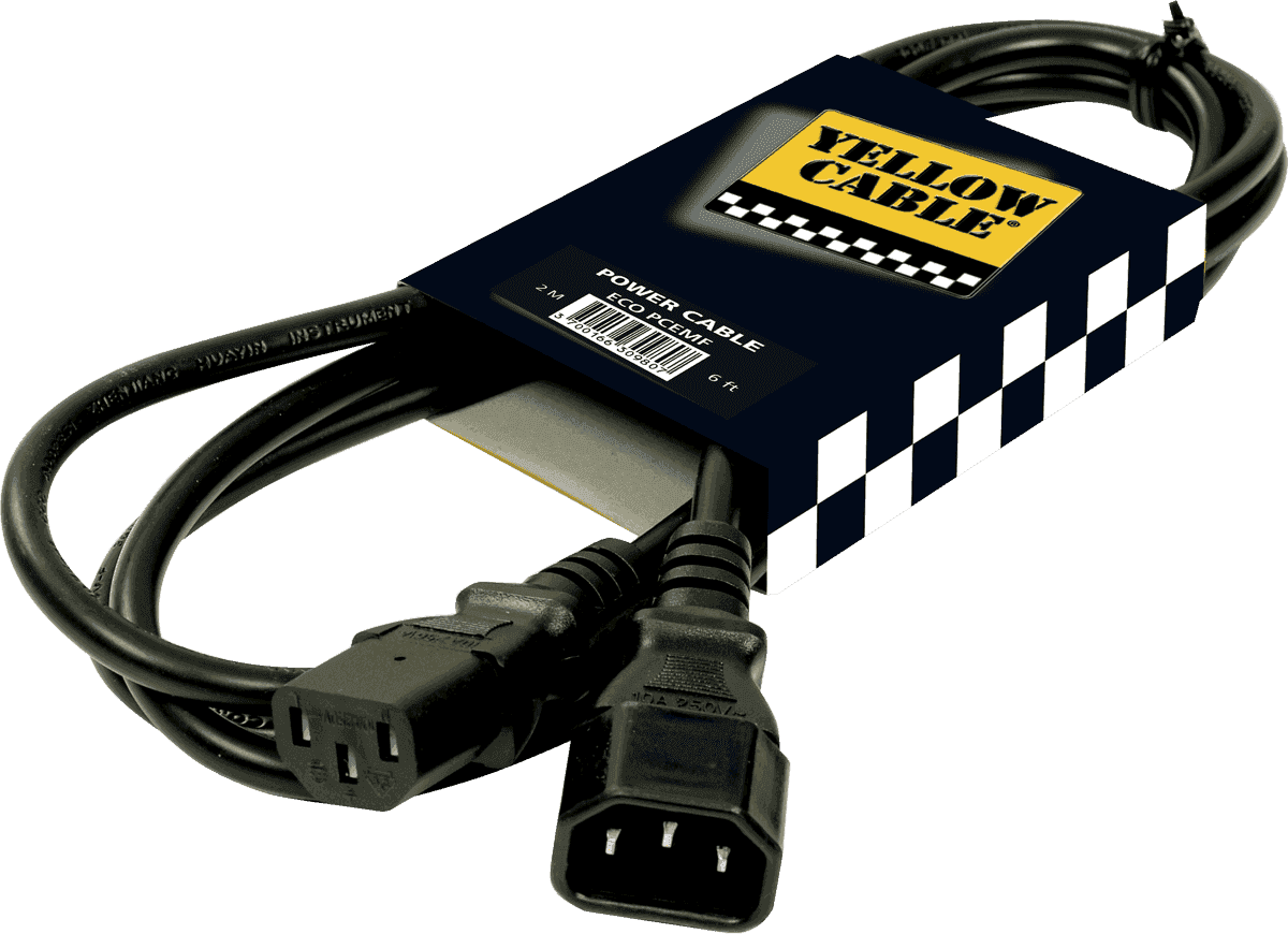 Yellow Cable Cordon Secteur Europa/fem.