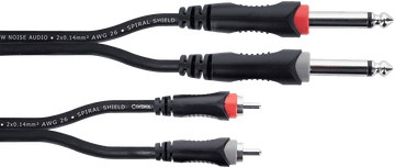 Câble Audio Double Jack Mono - RCA 1 M
