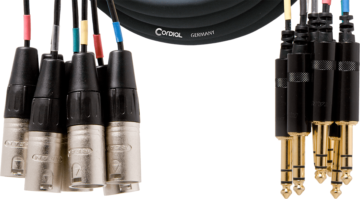 Cordial Multipaire 8 XLR Mâle/8 Jack Stéréo 5 M