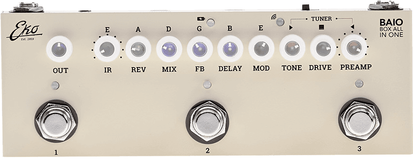 Baio Guitare Electrique Multieffet Sur Batterie