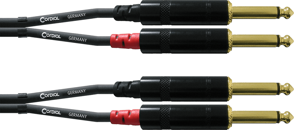 Câble Audio Double Jack Mono 60 CM