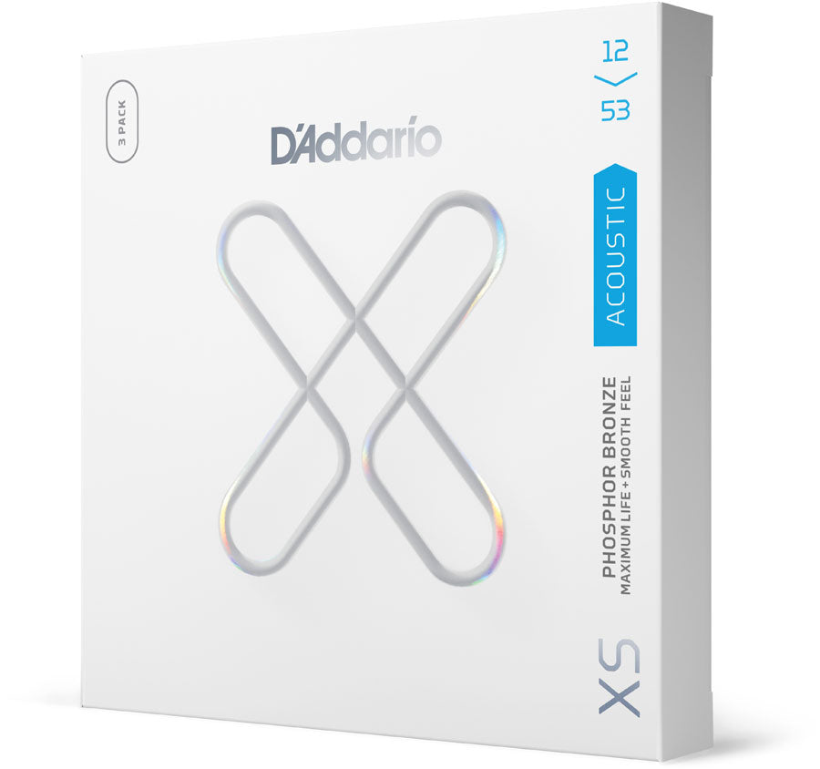 D'ADDARIO XSAPB1253-3P 12-53 Regular Light XS PB Coated 3-Pack