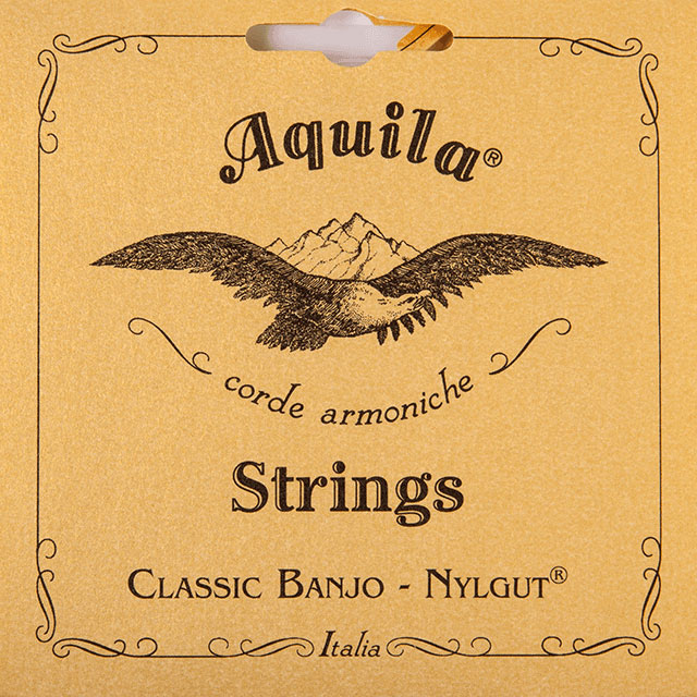 AQUILA 2B NYLGUT BANJO SET 5 STRINGS, DBGDG, LOW TENSION, 1 RED STRING