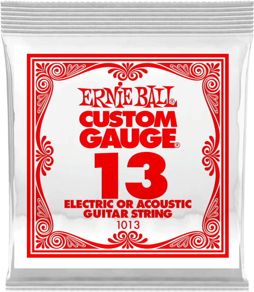 ERNIE BALL .013 PLAIN STEEL ELECTRIC OR ACOUSTIC GUITAR STINGS