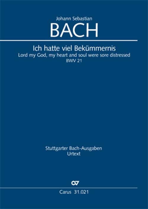 CARUS BACH J.S. - ICH HATTE VIEL BEKUMMERNIS BWV 21 - REDUCTION CHANT & PIANO