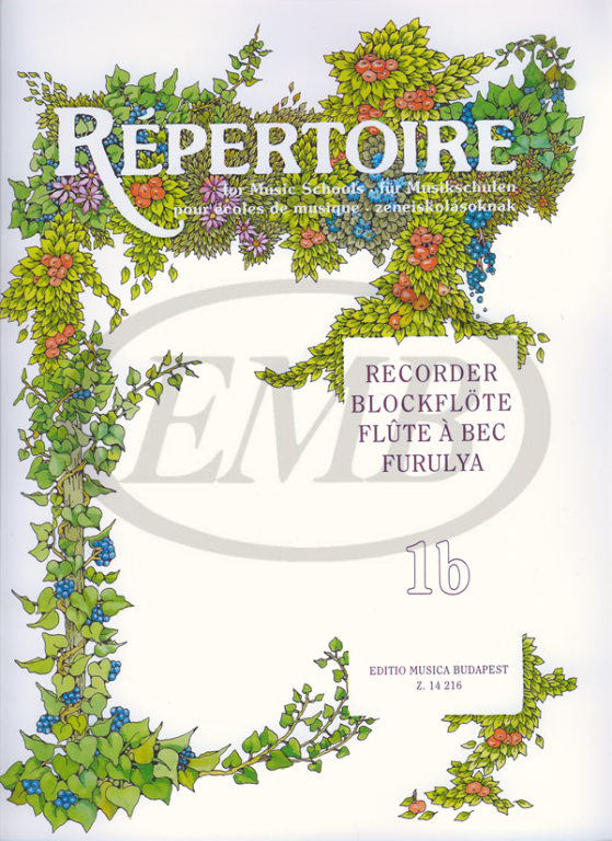 EMB (EDITIO MUSICA BUDAPEST) REPERTOIRE FOR MUSIC SCHOOLS - RECORDER VOL1B - RECORDER SOLO