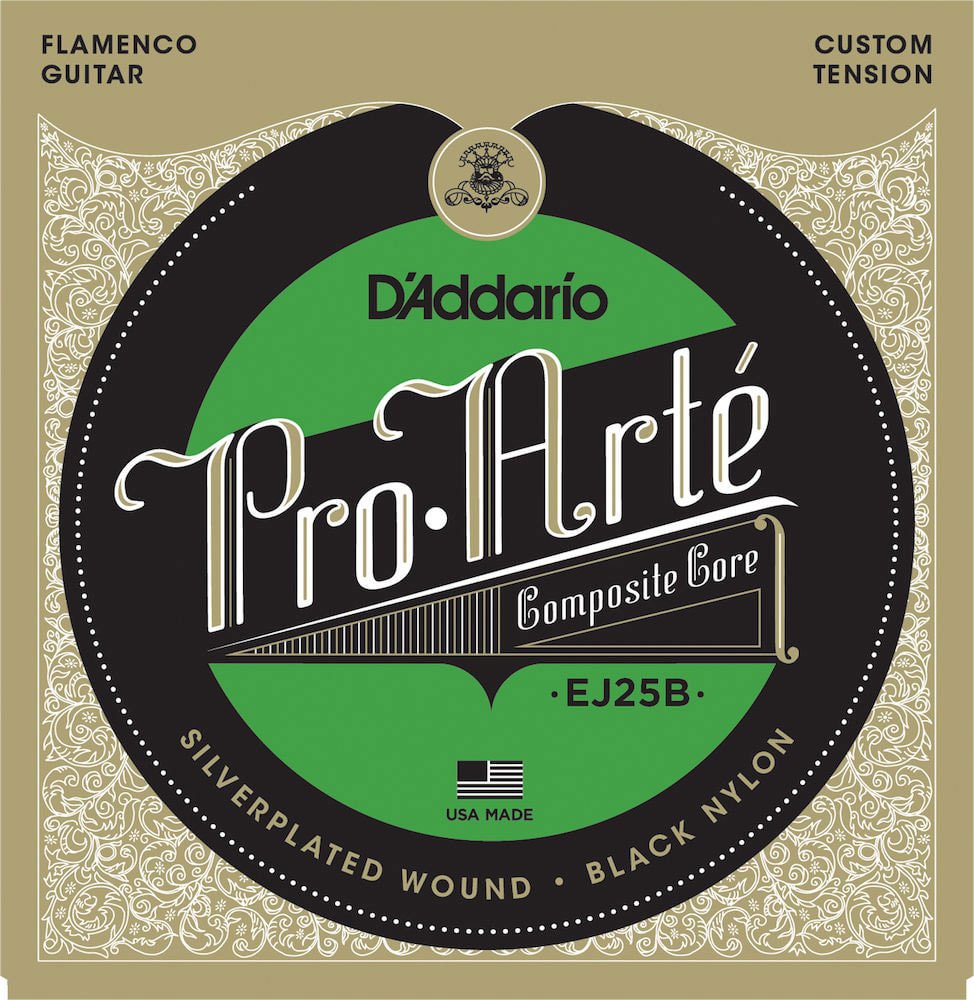 D'ADDARIO AND CO EJ25B BLACK COMPOSITE FLAMENCO