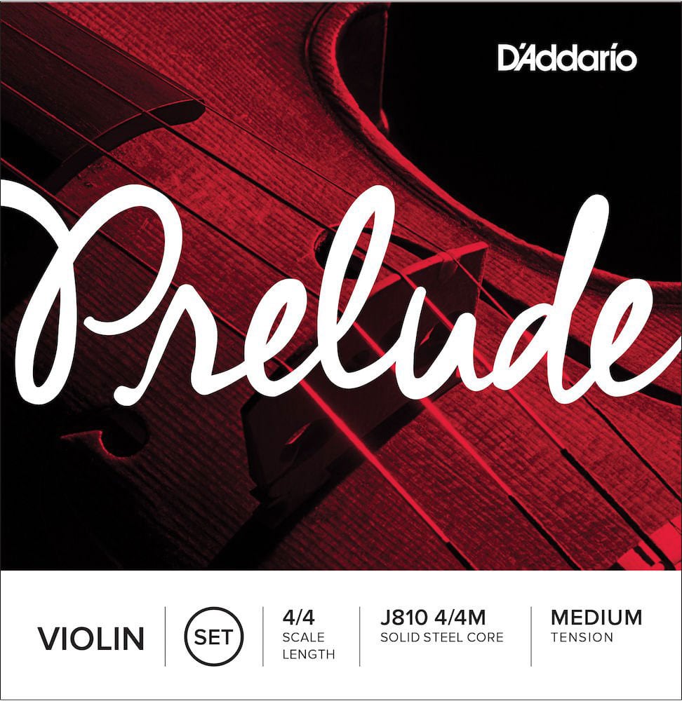 D'ADDARIO AND CO PRELUDE VIOLIN STRING SET, NECK 4/4, TENSION MEDIUM