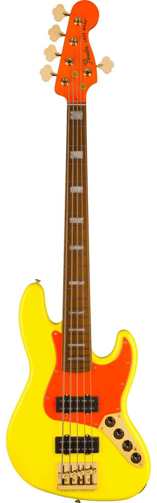 FENDER MONONEON JAZZ BASS V MAPLE FINGERBOARD NEON YELLOW