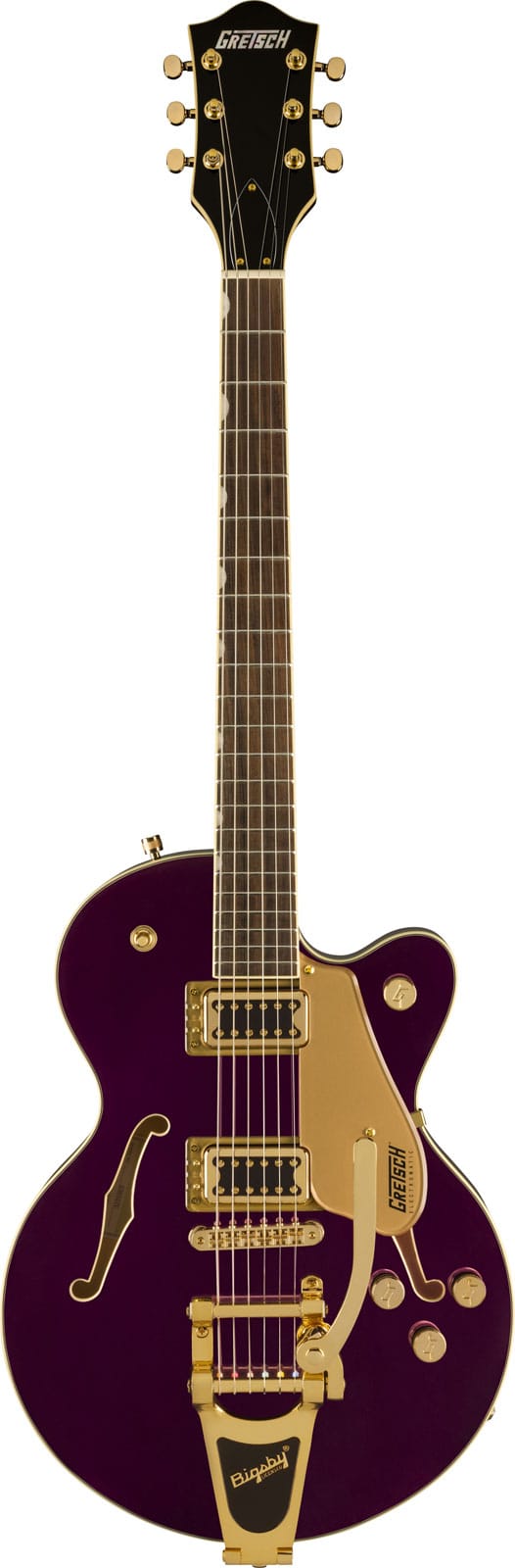 GRETSCH GUITARS G5655TG ELECTROMATIC CENTER BLOCK JR. SINGLE-CUT BIGSBY AND GOLD HW LRL AMETHYST - REFURBISHED