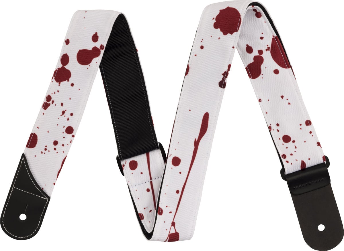 JACKSON GUITARS JACKSON® SPLATTER STRAP WHITE AND RED 2