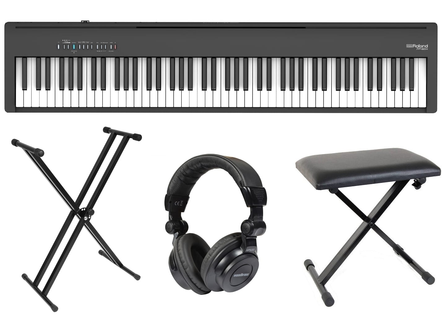 ROLAND FP30X BLACK COMPLETE PACK