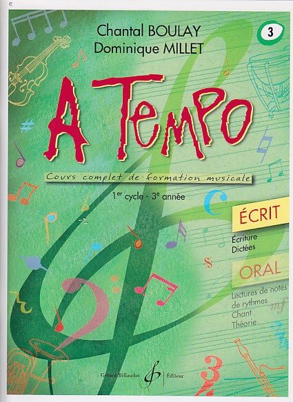 BILLAUDOT BOULAY/MILLET - A TEMPO VOL.3 ECRIT