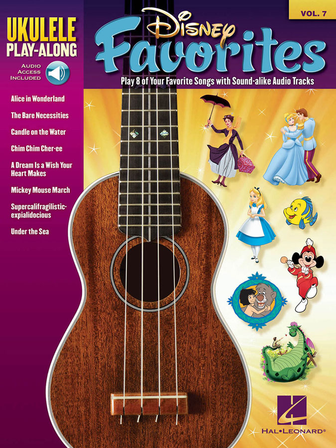 HAL LEONARD UKULELE PLAY ALONG VOLUME 7 DISNEY FAVORITES + AUDIO TRACKS - UKULELE