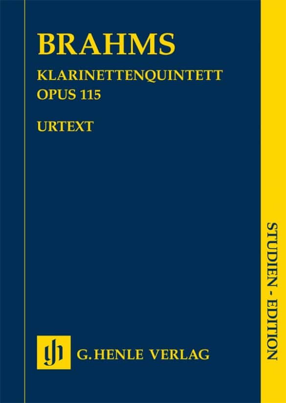 HENLE VERLAG BRAHMS J. - QUINTETTE AVEC CLARINETTE OP.115 - SCORE 