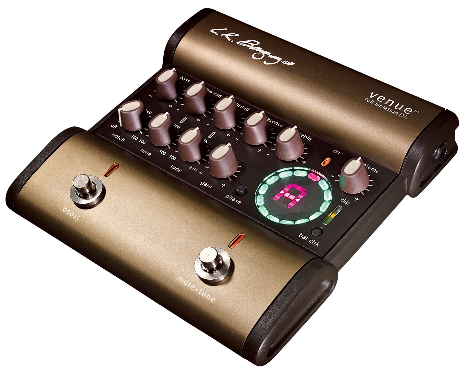 LR BAGGS VENUE FOOT PREAMP D.I. EQ TUNER FOR ACOUSTIC GUITAR