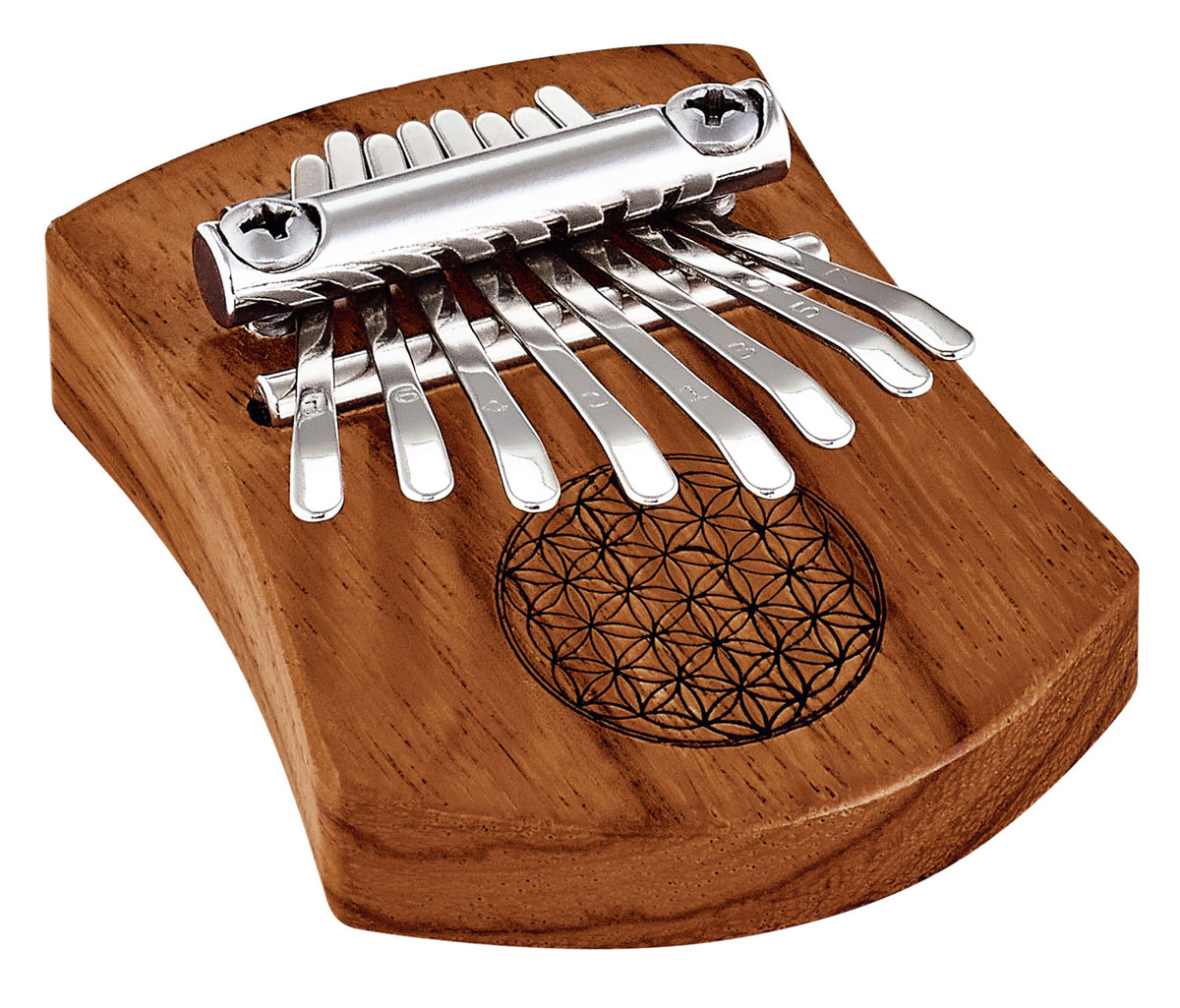 SONIC ENERGY MEINL SONIC ENERGY MINI KALIMBA, 8 NOTES, RED ZEBRAWOOD, FLOWER OF LIFE