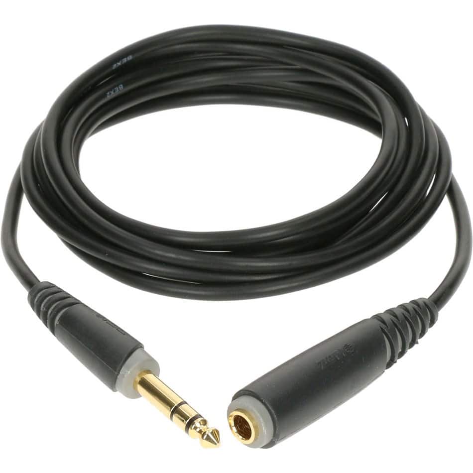 KLOTZ EXTENSION CABLE BLACK 3M JACK 3P - SOCKET 3P 