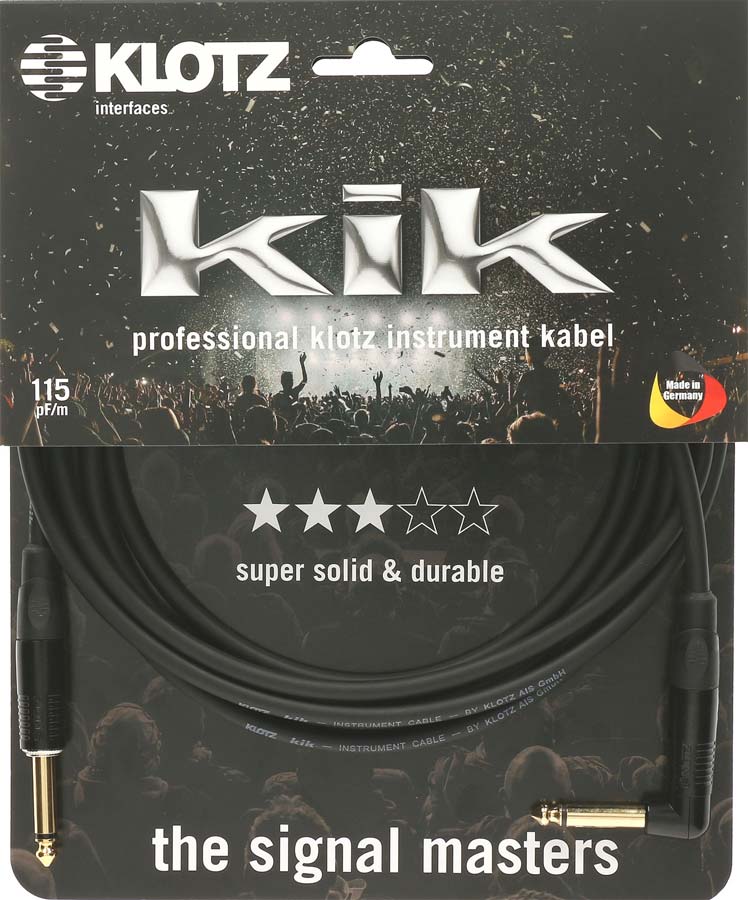 KLOTZ KIKKG PRO 3M BLACK STRAIGHT/ANGLED