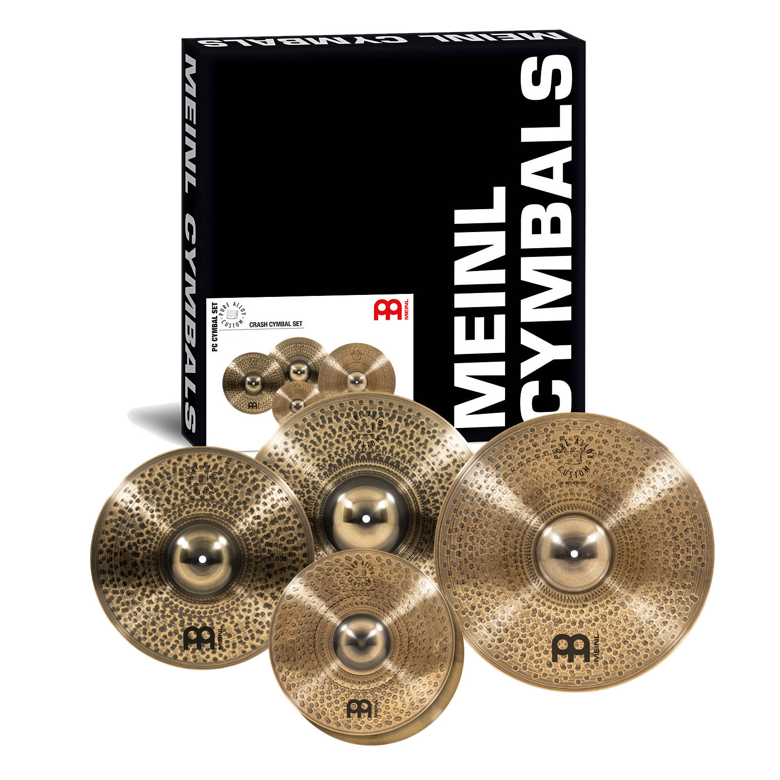 MEINL PURE PACK CYMBAL ALLOY CUSTOM 14 + 16 + 18 + 20 