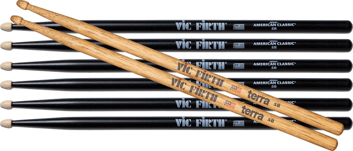 VIC FIRTH DRUMSTICK PACK 3X5BB + 1X5BT FREE