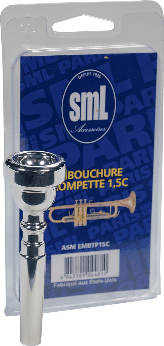 SML PARIS TROMPETEN MUNDSTUCK 1.5C VERSILBERT