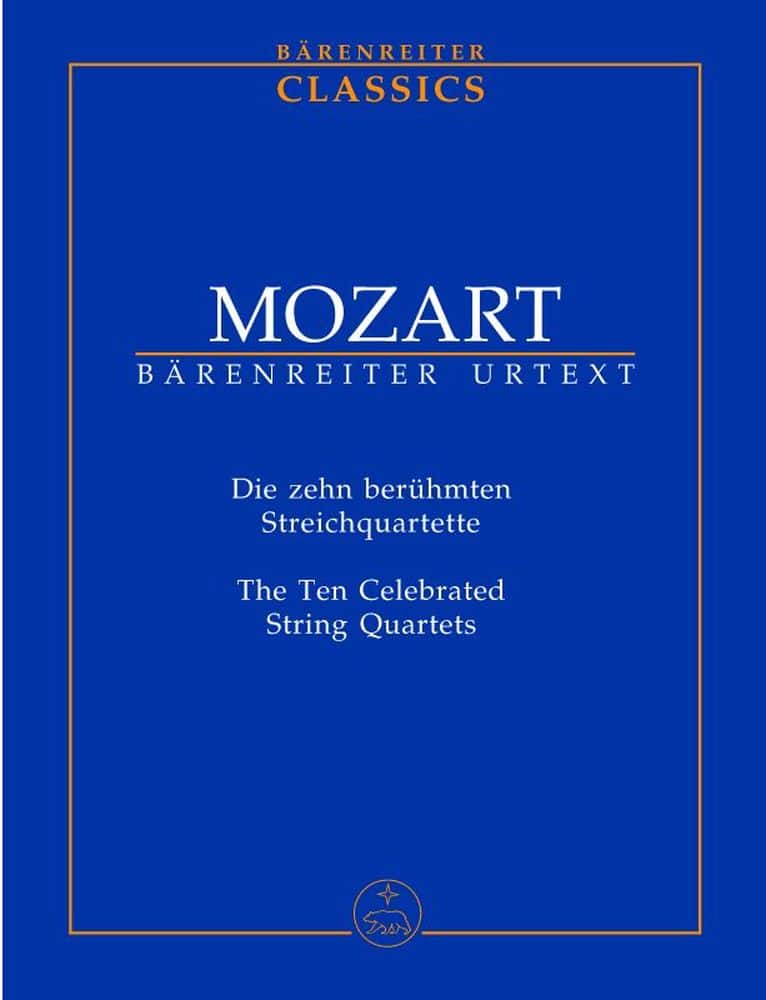 BARENREITER MOZART W.A. - DIE ZEHN BERüHMTEN STREICHQUARTETTE. URTEXT DER NEUEN MOZART-AUSGABE - STUDIENPARTITUR