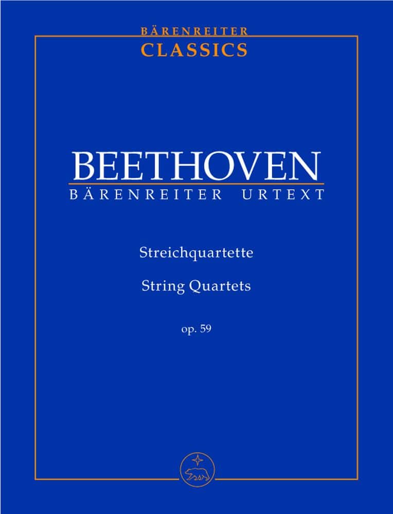 BARENREITER BEETHOVEN L.VAN - STREICHQUARTETTE OP.59 - STUDIE PARTITUR