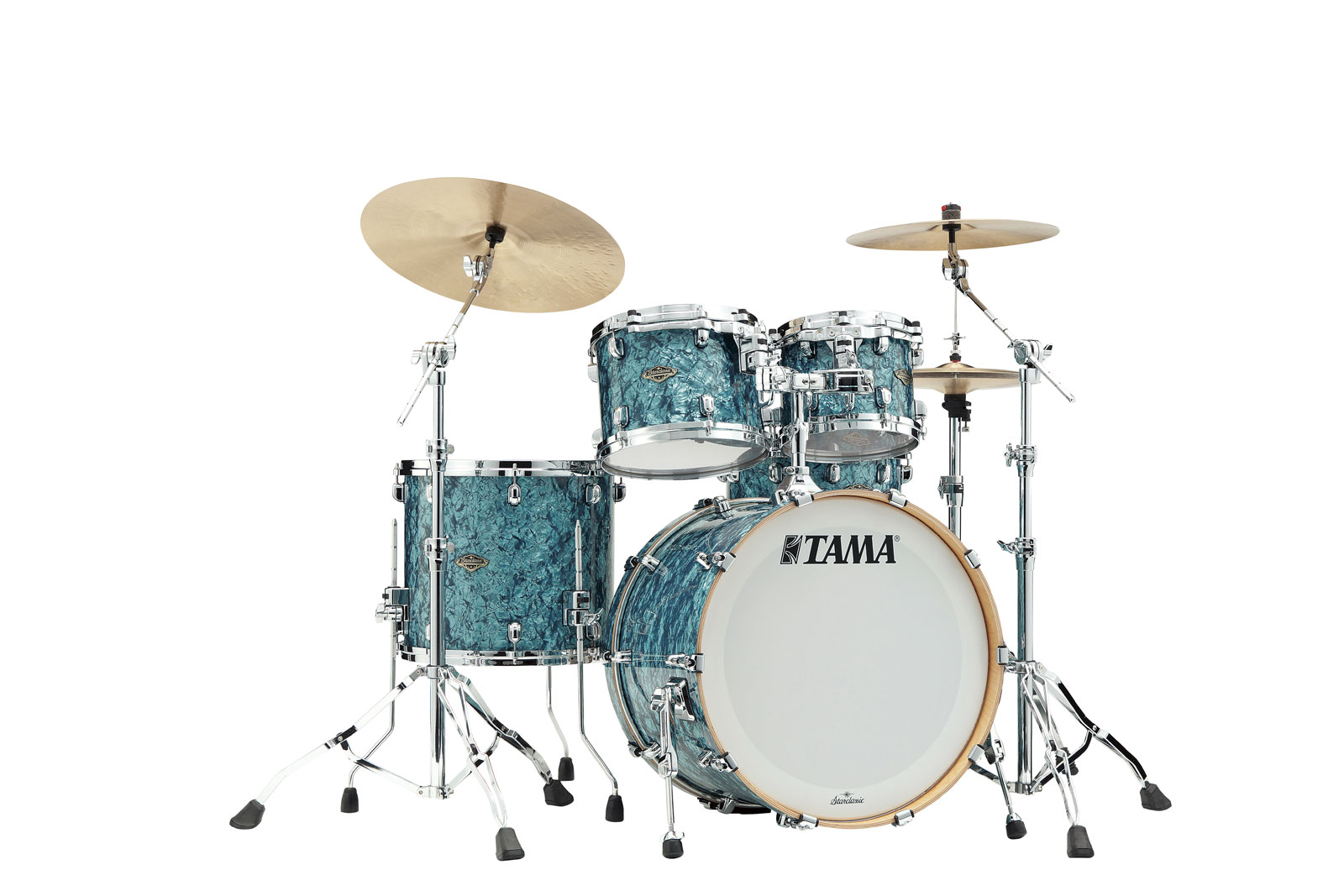 TAMA STARCLASSIC WALNUT/BIRCH STAGE 22 DRUM KIT TURQUOISE PEARL