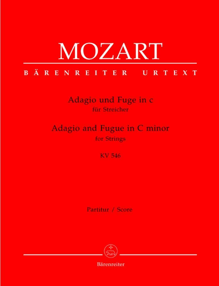 BARENREITER MOZART W.A. - ADAGIO AND FUGUE IN C MINOR FOR STRINGS KV 546