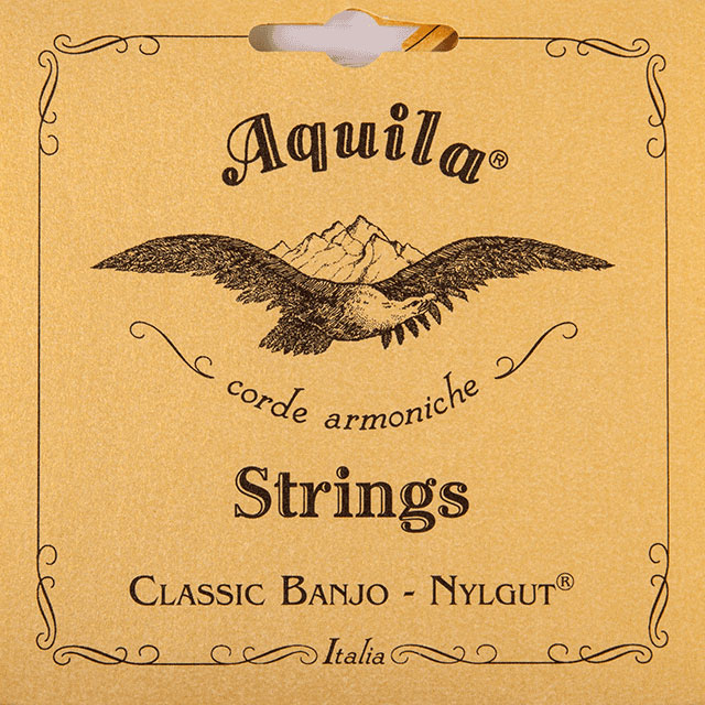 AQUILA NYLGUT MINSTREL BANJO 5 STRINGS SET, DGDF#A, MEDIUM DRAW