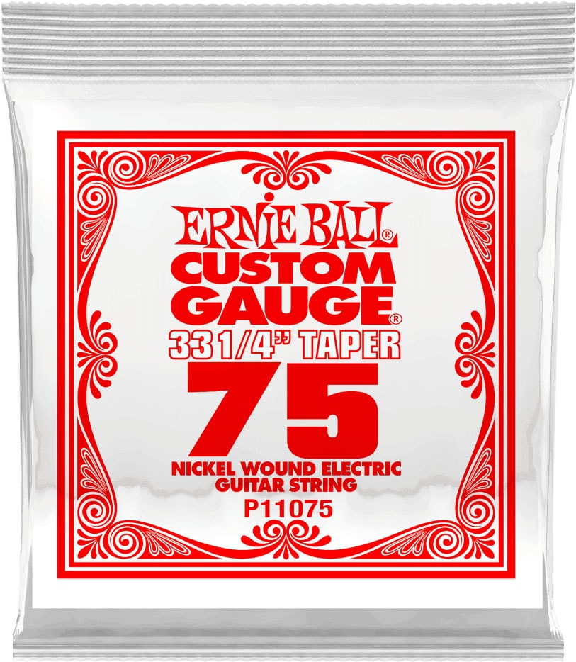 ERNIE BALL .075 LONG SCALE NICKEL WOUND ELECTRIC GUITAR STRINGS