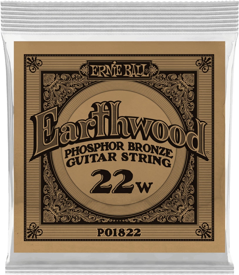 ERNIE BALL .022 EARTHWOOD PHOSPHOR BRONZE ACOUSTIC GUITAR STRINGS