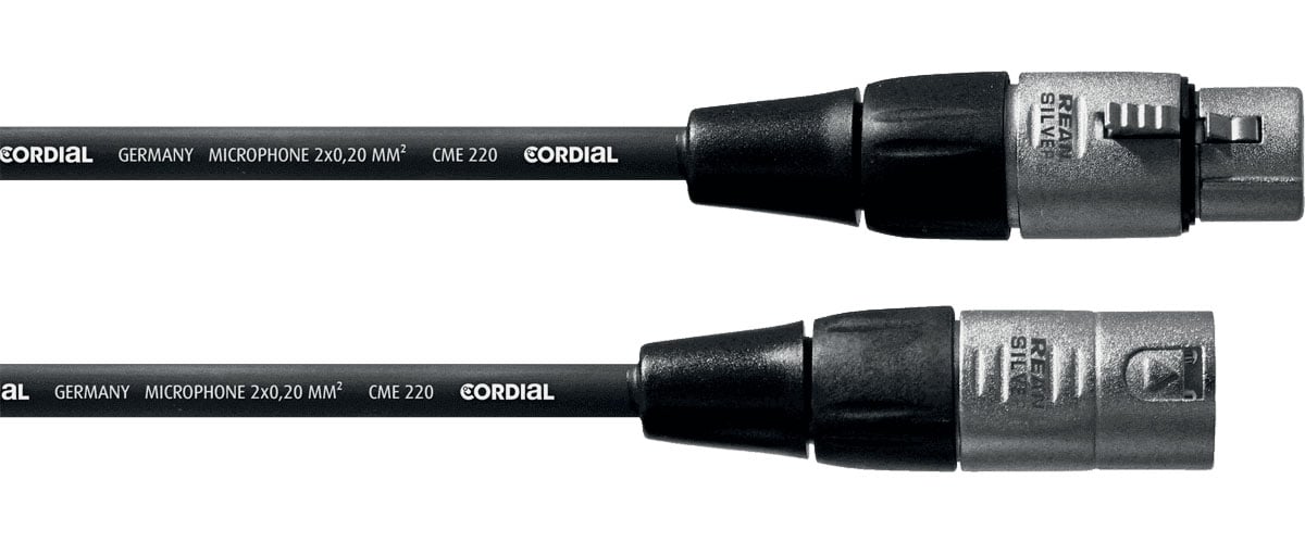 CORDIAL MICROPHONE CABLE XLR 50 CM