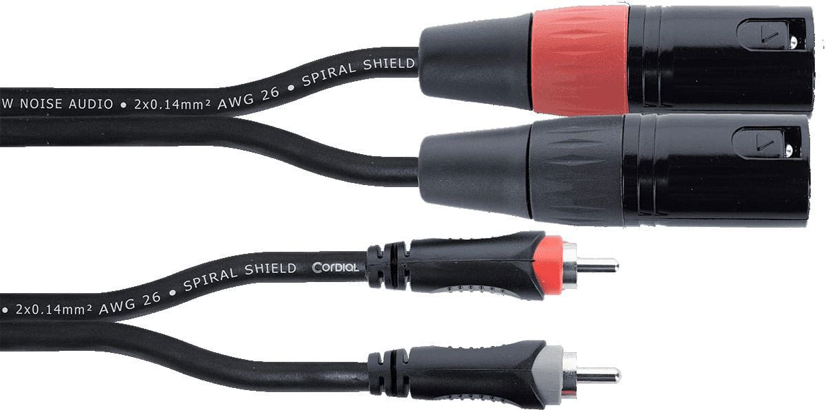 CORDIAL DOUBLE AUDIO CABLE XLR MALE / RCA 3 M