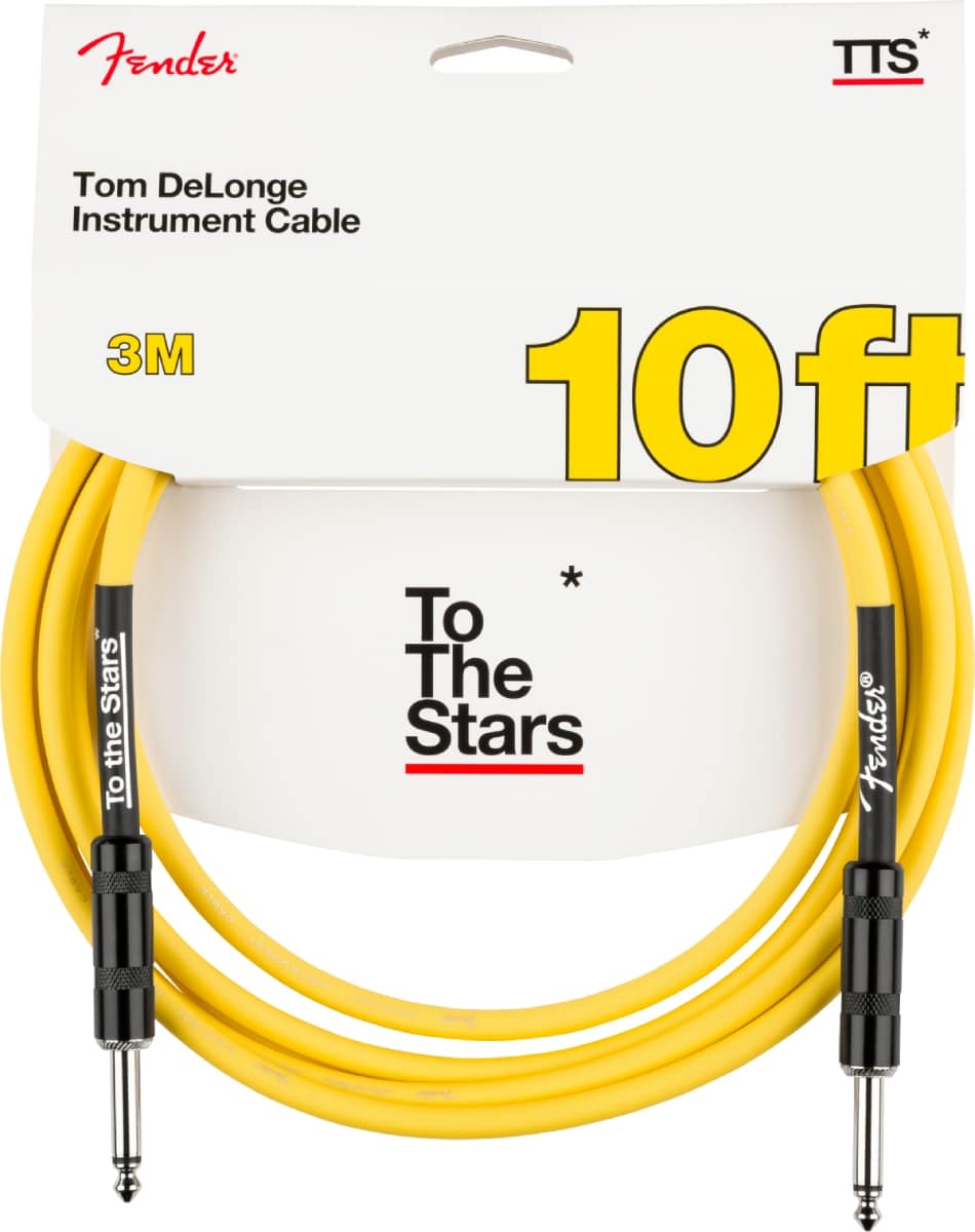 FENDER TOM DELONGE 10' TO THE STARS INSTRUMENT CABLE GRAFFITI YELLOW