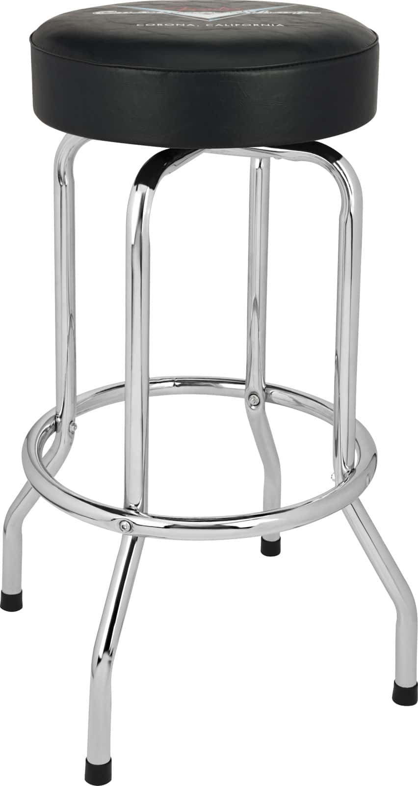 FENDER CHEVRON LOGO BARSTOOL BLACK-CHROME 30