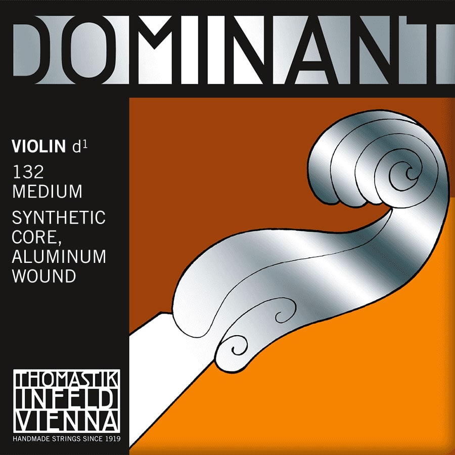 THOMASTIK STRINGS VIOLIN DOMINANT SOLID CORE NYLON MEDIUM 132