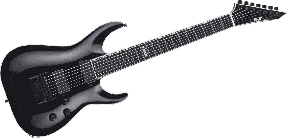 ESP ELECTRIC GUITARS E-II STANDARD HORIZON NT 7 STRINGS EVERTUNE BLACK GLOSS