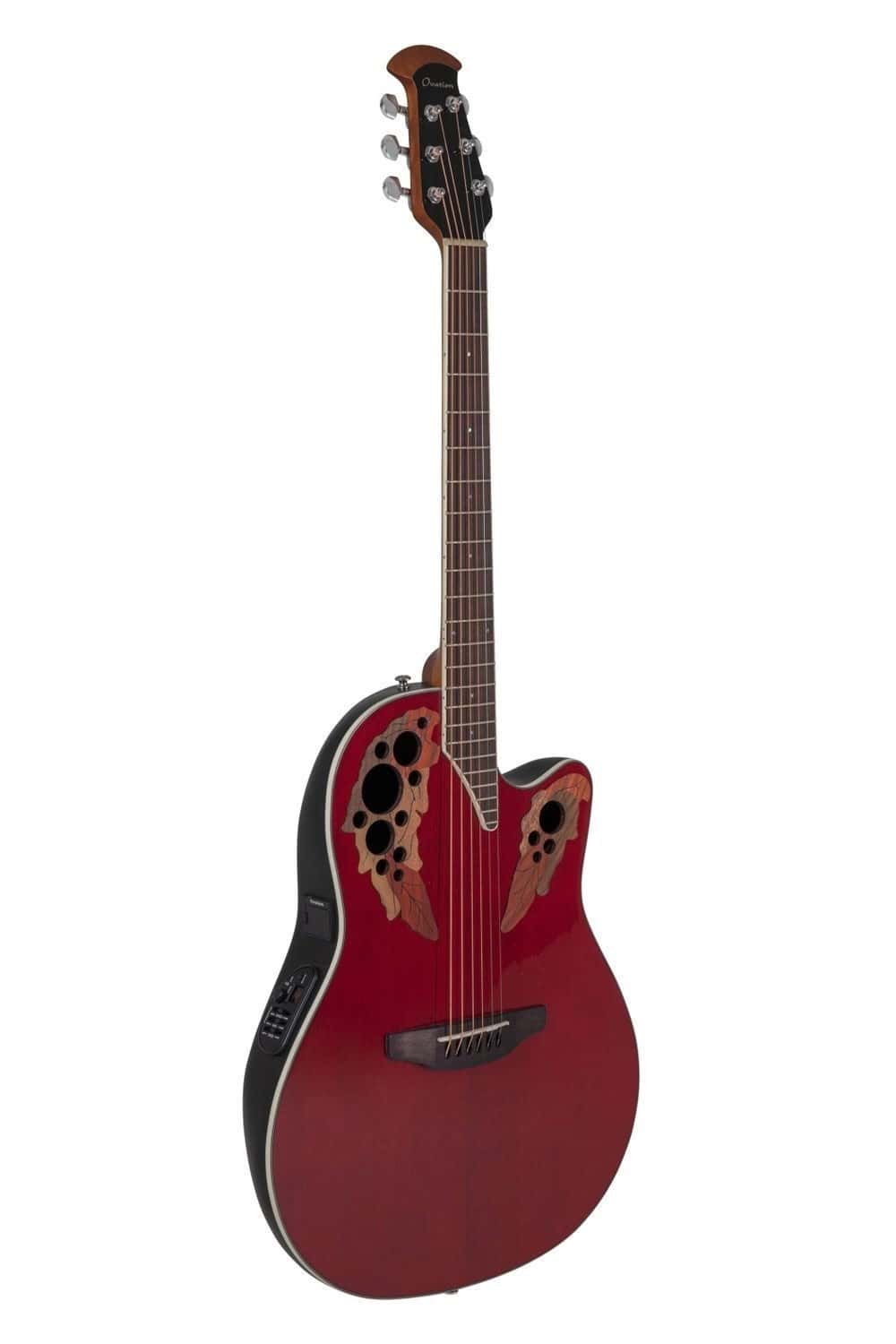 OVATION CELEBRITY ELITE SUPER SHALLOW CUTAWAY RUBY RED