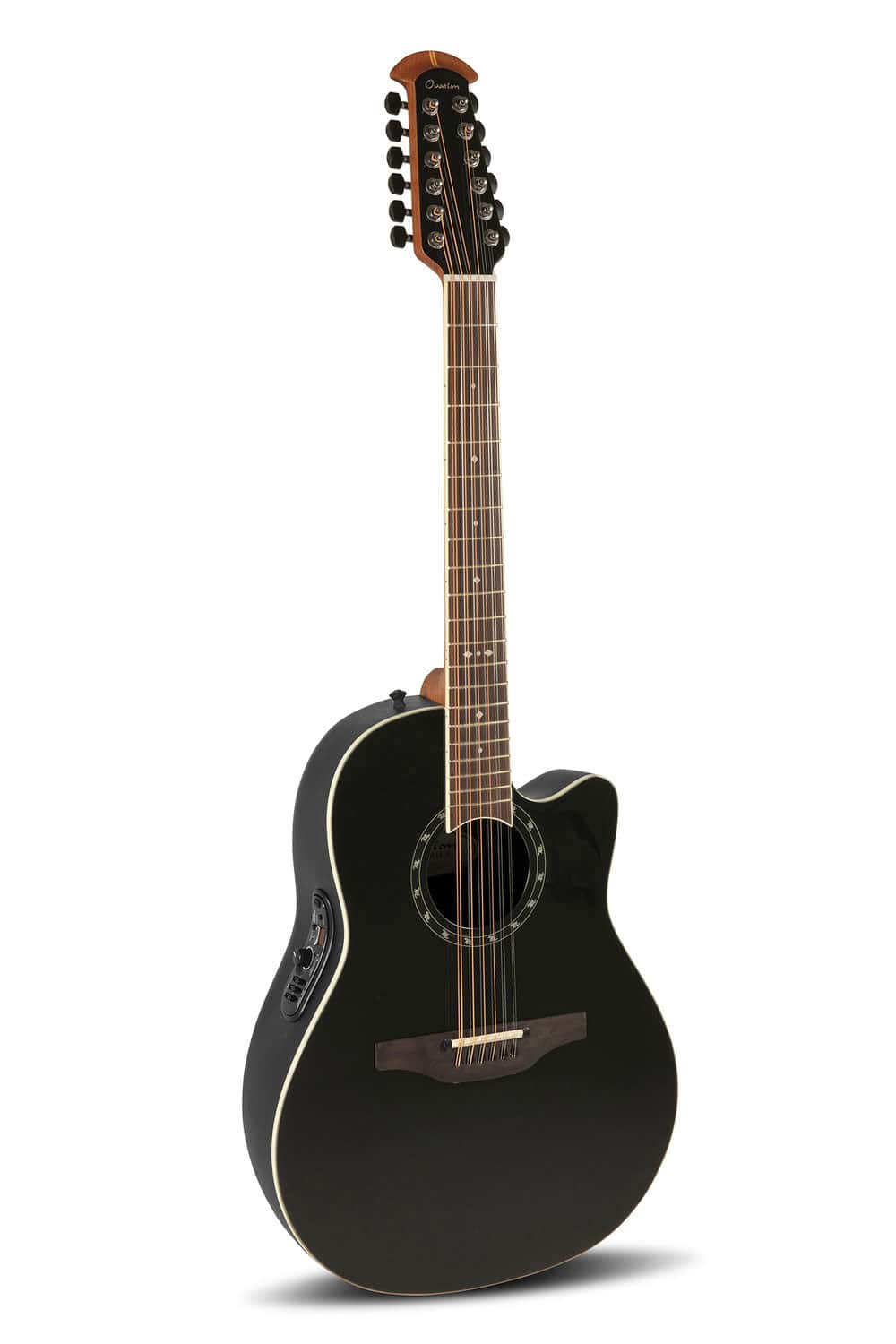 OVATION STANDARD BALLADEER DEEP CONTOUR CUTAWAY 12-STRING BLACK