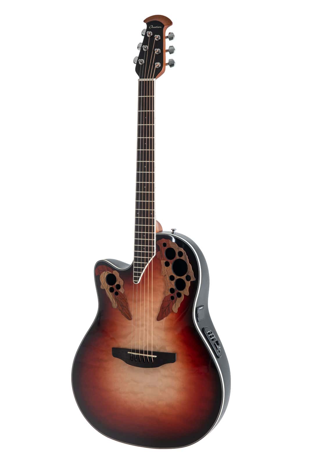 OVATION CELEBRITY ELITE PLUS MID CUTAWAY LEFTHAND RUBY BURST