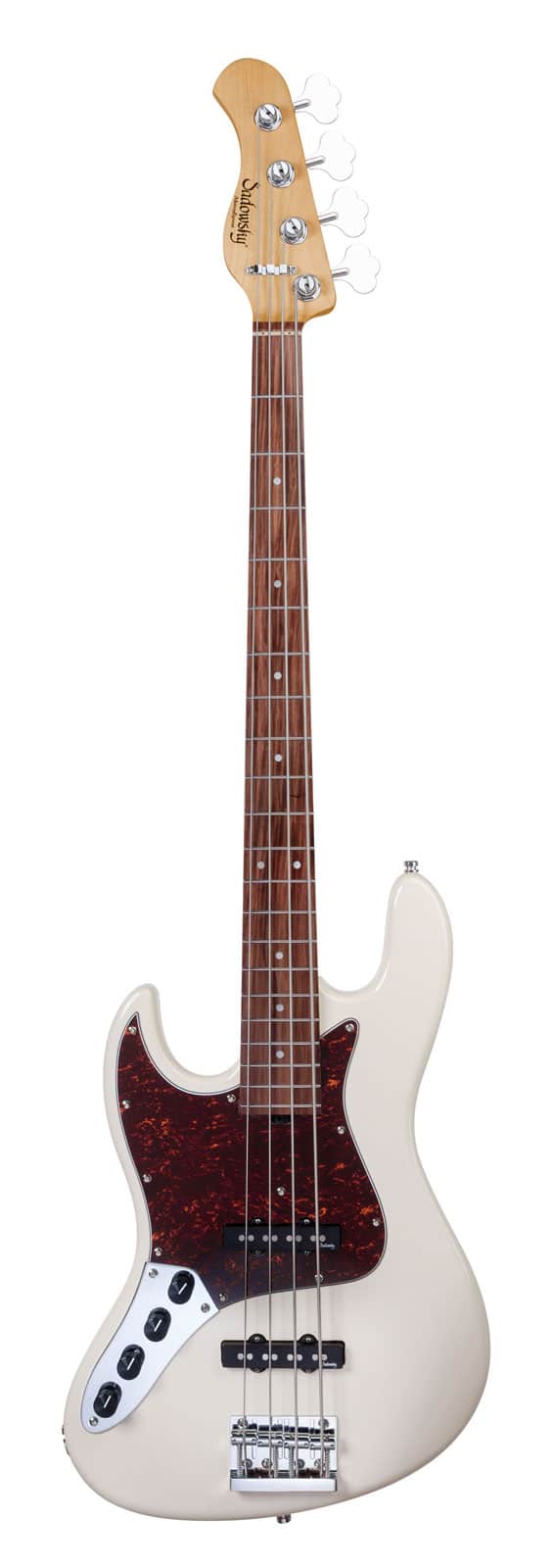 SADOWSKY GUITARS METROEXPRESS, 21 STANDARD JJ 4, LEFTHAND - OLYMPIC WHITE,ROSEWOOD