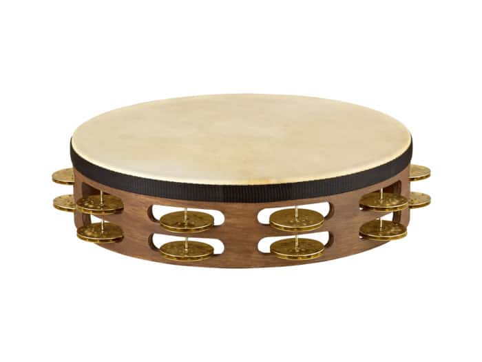 MEINL VINTAGE GOAT SKIN WOOD TAMBOURINE 2 ROWS