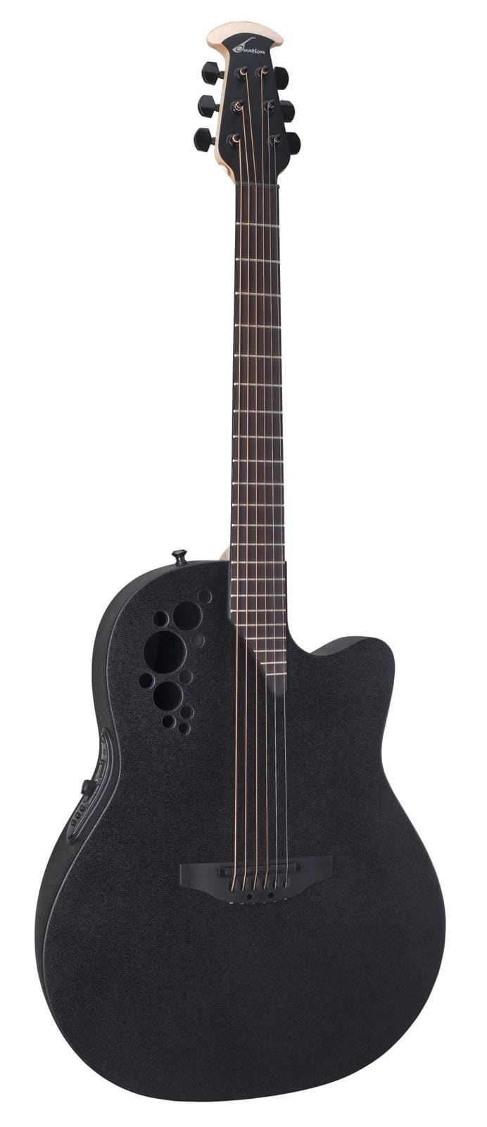 OVATION ELITE TX DEEP CONTOUR CUTAWAY BLACK TEXTURED