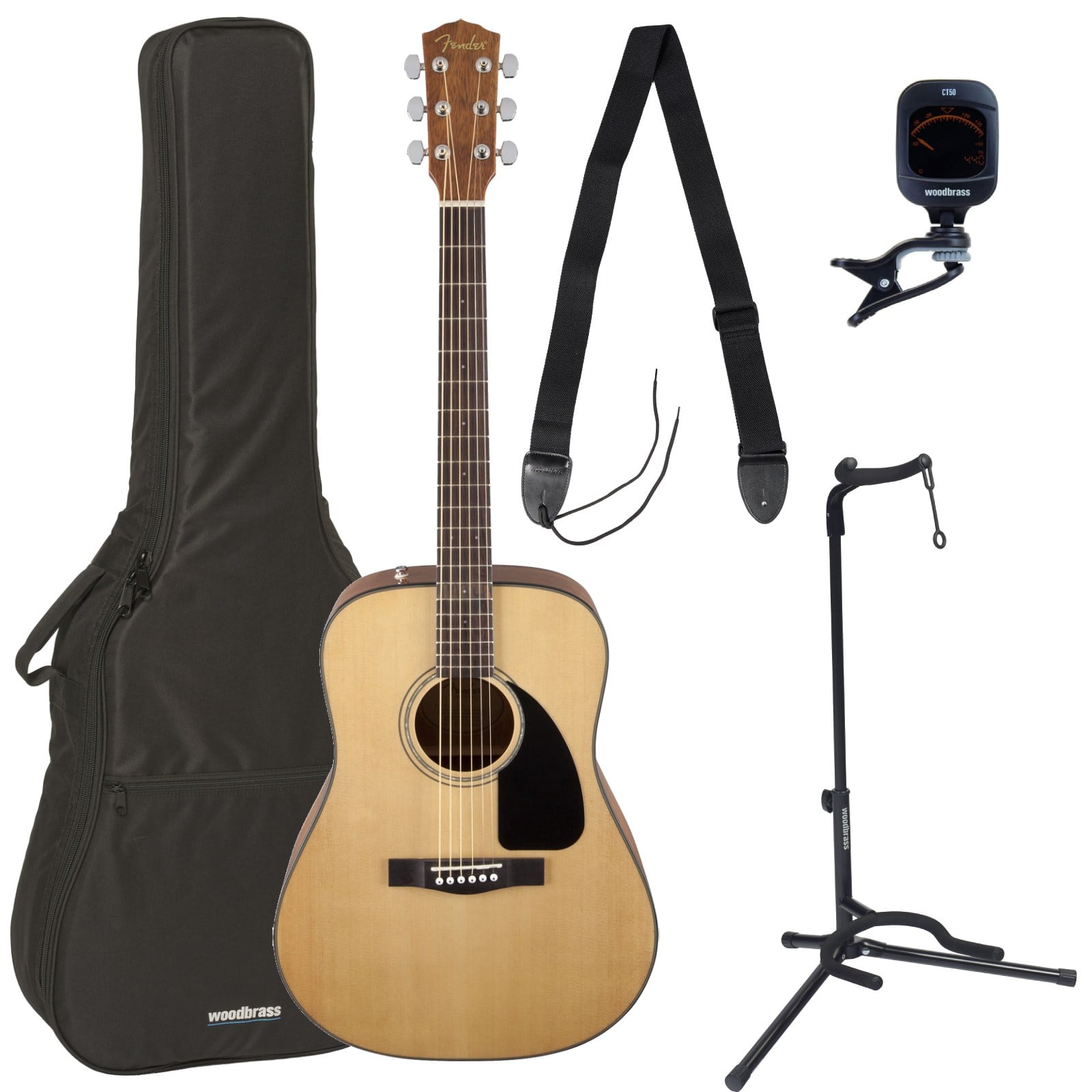 FENDER CD-60 DREADNOUGHT V3 DS WLNT, NATURAL + ACCESSORIES