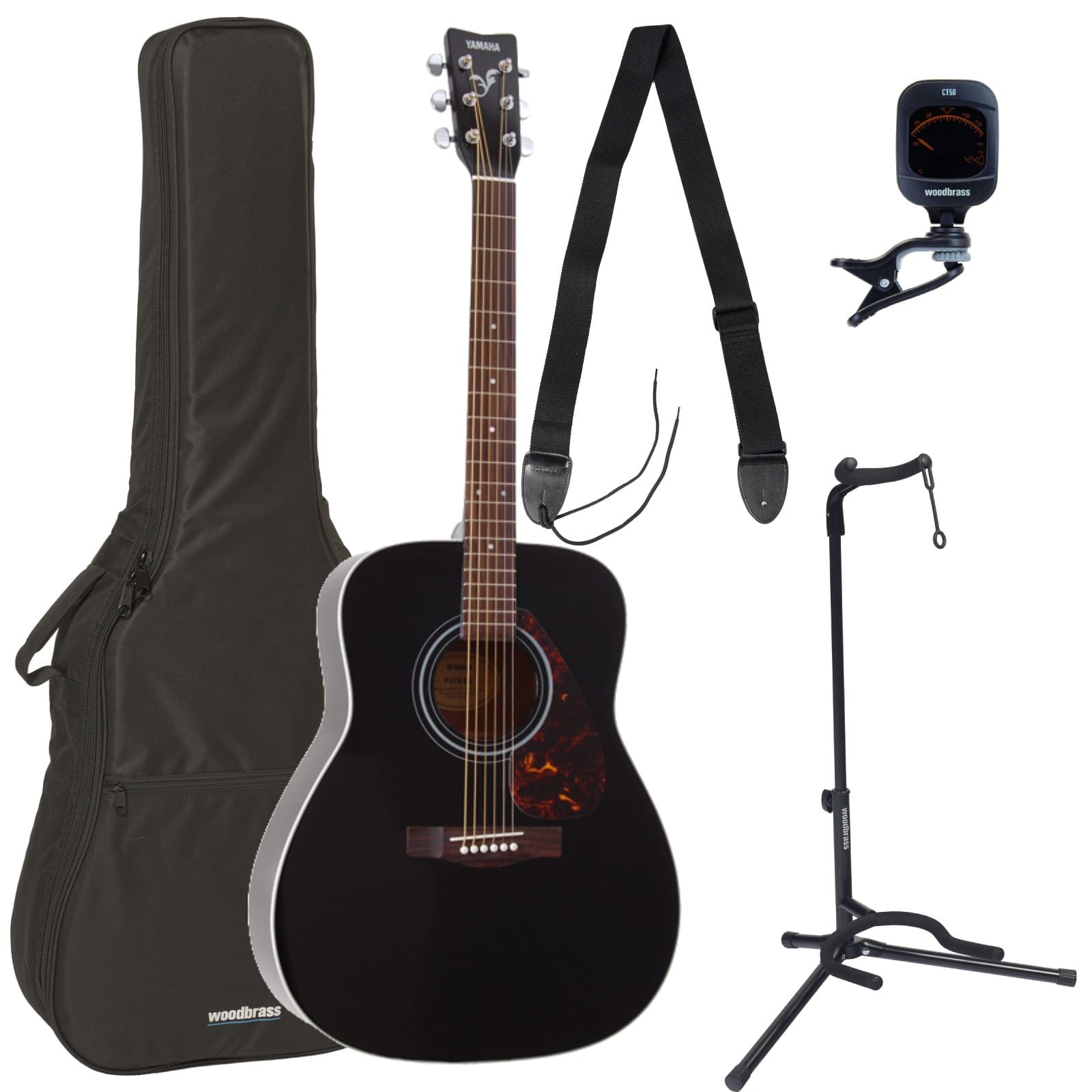 YAMAHA PACK F370BL BLACK + ACCESSORIES